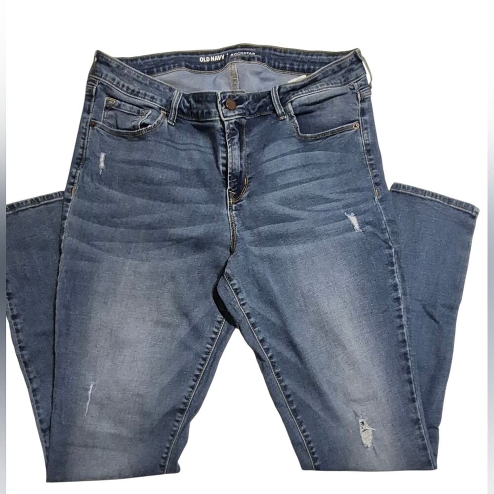 Old Navy | Distressed Blue | Skinny Jeans | Size 14 Long